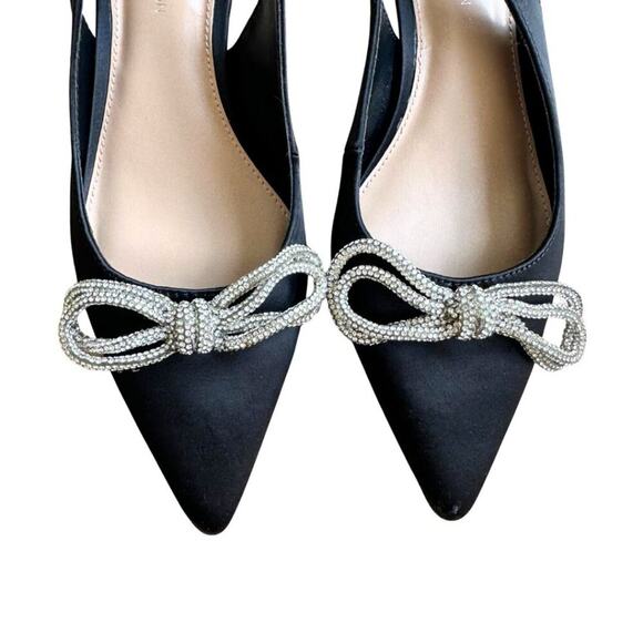 NWOT BCBG Donna 2 Slingback Pointed Toe Pump Black 6.5 - Picture 5 of 9